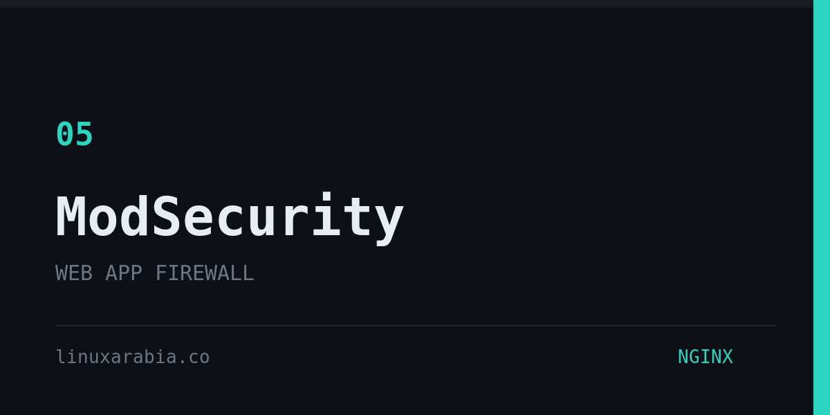 تثبيت ModSecurity خادم Nginx ونظام Debian